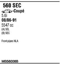WALKER MB56006B Exhaust System